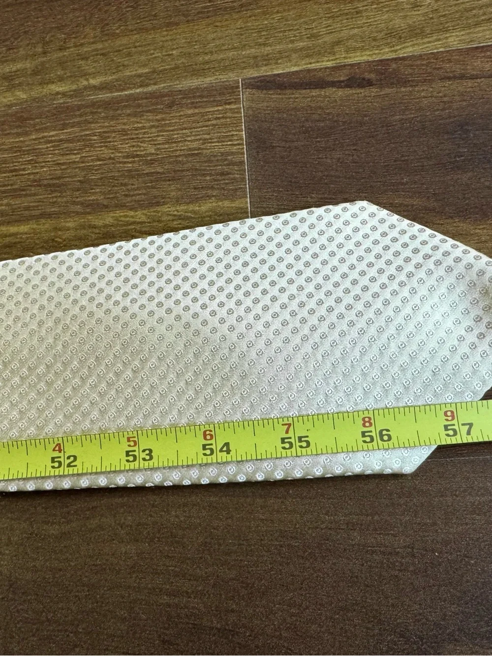 Classic DONALD J. TRUMP Cream Men's Tie - Textured Microdot Pattern